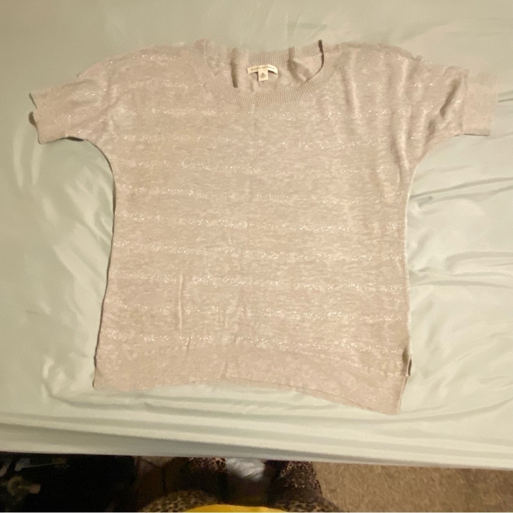 Banana Republic Gray and Silver Stripes Sz Medium - Picture 5 of 5
